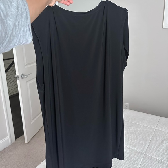 Zara oversized black ruched drawstring black tunic and front slit leggings set - Picture 8 of 10